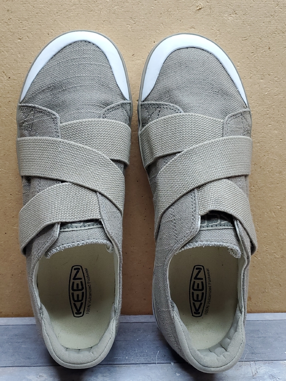KEEN Elsa III Canvas Slip On Sneaker Khaki Shoes #1020477 Size 9.5